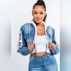 NWOT American Bazi Blue Jean Jacket size small